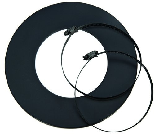Rosette + Klemmschellen für isolierte Aluflexrohre Schwarz DN 100 mm