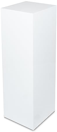 STEMA Seyfried Dekosäule innen/außen, Säule/Podest/Sockel in 3 Größen Weiß Matt (Seidenmatt), Innensäule 100x33x33 cm