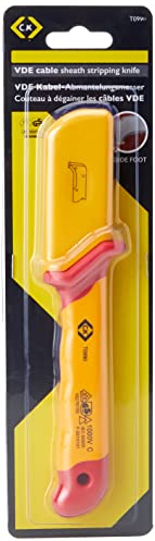 C.K T0990 VDE Cable Sheath Stripping Knife, Yellow/Red