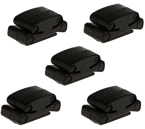 B Baosity 5 Stücke Gummi Plektrenhalter Pick Holder, Schwarz, für Gitarre Bass Ukulele Zubehör