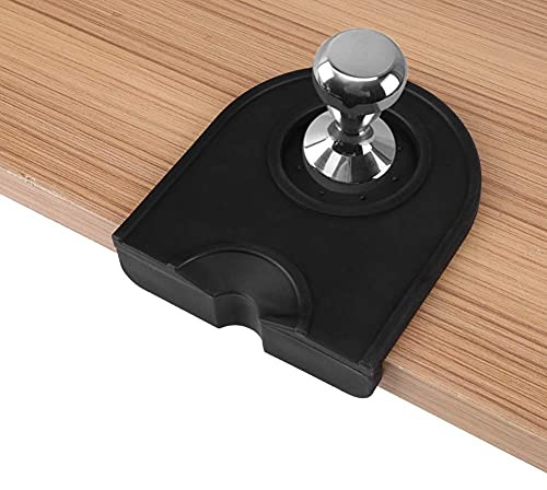 Ailao Kaffee Tamper Matte, Silikon Kaffee Matte Tampering Corner Matte Anti Rutsch Kaffee Tamper Halter Pad Matte für Espresso Siebträger(Schwarz)