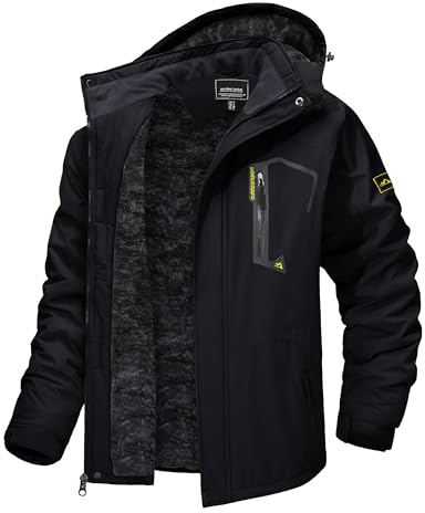 TACVASEN Mens Skiing Jacket Winter Jacket Snow Warm Coats Water Resistant Snowboard Jackets Fleece Tactical Parka Military Jacket for Men