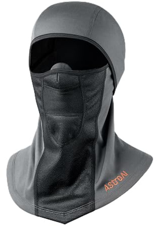 AstroAI Windproof Ski Mask Balaclava, Winter Cold Weather Face Mask, Gray