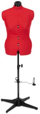 Adjustoform Schneiderbüste, Nähbüste, 8 verstellbare Teile, (EU-Konfektionsgröße 44-50) Mittel, Mohnrot, Rot (Poppy Red)