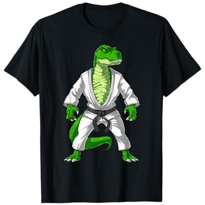 T-Rex Dinosaur Jiu-Jitsu Judo Ninja Karate Martial Arts T-Shirt