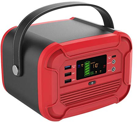 TIM-LI Générateur Solaire 300W - Station d'alimentation Rechargeable Portable/Batterie Au Lithium De Secours avec Prise USB CA pour L'urgence De Camping De Voyage