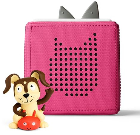 Toniebox Audio Player Starter Set with Playtime Puppy - Listen, Learn, and Play with One Huggable Little Box - Pink