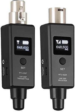 FEEL YAN Système de microphone sans fil pour microphone dynamique, émetteur et récepteur pour microphone dynamique/mixeur audio