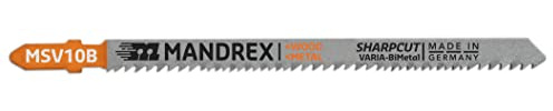 Mandrex | Stichsägeblatt SHARPCUT VARIA Bi-Metall mit breiter Zahneinteilung für Holz mit Nägeln & Edelstahl | 2er Set