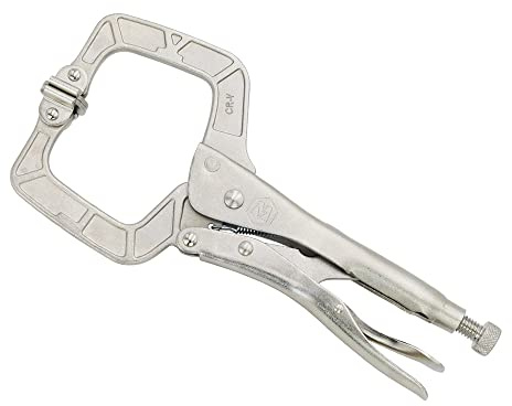 MichaelPro MP003063 11-Inch Locking C-Clamp with Swivel Pads, Made in Taiwan