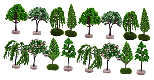Garneck 16 STK Mikro-landschaftsbaum Landschaftsbäume Selber Machen Modellbäume Bauen Diorama Liefert Bäume Mini- Machen Es Zu Mini-Essen -modellbaum Puppenhaus Holz Bonsai Ob11