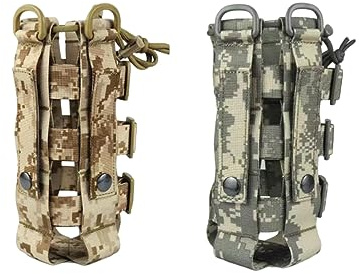 2 Stück Taktisch Flaschenhalter Militär, Trinkflasche Rinkflaschenhalter,Rucksack Flaschenhalter Taktisch Wasserflaschentasche,Einstellbare Breite Für Wandern Fahrrad Laufen Camping Outdoor Sport