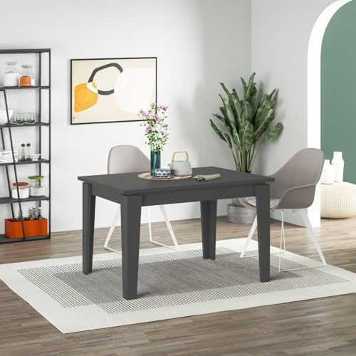 Toscohome Tavolo allungabile 120x80 cm colore antracite - Megaron