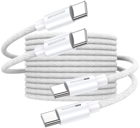 MOGOOD Cable USB C a USB C 240W [2M+2M], Cable USB C Carga Rapida compatible para iPhone 15/15 pro, MacBook Pro/air, iPad pro, Samsung Galaxy S23 S22 s21