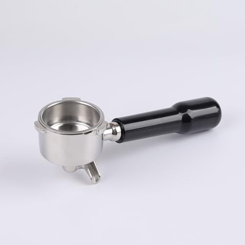 Porte-filtre 51 mm 3 oreilles avec double bec pour Delonghi Dedica EC680/EC685/EC785/EC820/EC850/EC860, panier filtrant avec poignée ABS et porte-filtre en acier inoxydable, noir