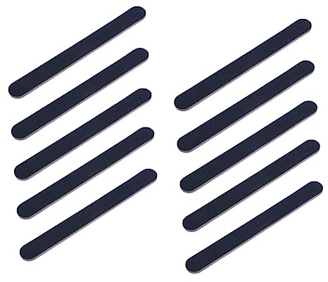Mipcase Lima Per Unghie a Doppia Faccia, Set Da 10 Pezzi, Carta Abrasiva Resistente 17,5x1,8x0,4 Cm, Lavabili, Per Unghie Naturali, Finte Ed Extension, Professionisti Nail Art e Principianti