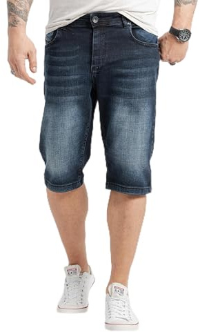 Rock Creek Jeans Shorts Herren Regular Fit Stretch RC-2421 Dunkelblau W33