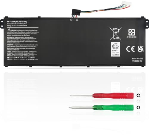 KXRSII AC14B8K Laptop Akku für Acer Aspire A515-51G A515-52 A515-52G A515-55 A517-51G A517-51 A715-72G Nitro AN515-51 AN515-52 Swift SF314-51 SF314-52 SF315-51 SF315-41 PH317-52 4ICP5/57/80