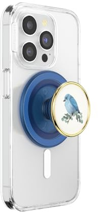 PopSockets Phone Grip for MagSafe, Magnetic Holder, Phone Stand, Blue - Blue Bird