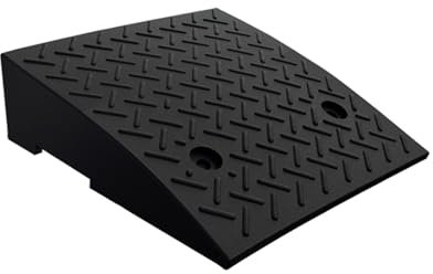 Bordsteinrampe für Auffahrten, robuste Schwellenrampe aus Gummi, tragbare Böschungsrampe für Autos/Rollstühle/Motorroller/Rasenmäher (Größe: Höhe 13 cm (5 Zoll))