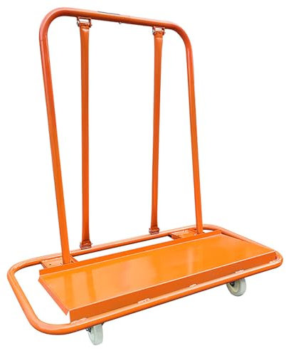 Trockenbau-Blechwagen – robuster Umzugswagen mit 1000 kg Tragkraft, stabiles Q235-Stahlmaterial, 4 Räder – ideal für den Umzug von Trockenbauwänden, Paneelen, Sperrholz – Blechmaterial Dolly Cart