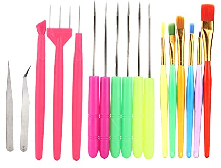 Herramienta de Decoración de Pasteles, Pinceles para Pintar, Cepillos, 17 Uds., Kit de Escultura, Aguja de Decoración, Pinceles de Plantillas, Punzones