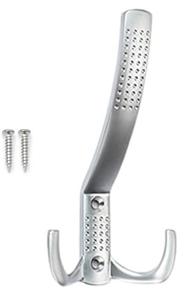 Avejjbaey Perchero de metal montado en la pared con gancho de doble púa, gancho de pared de aleación de zinc, toallero para colgar en la pared