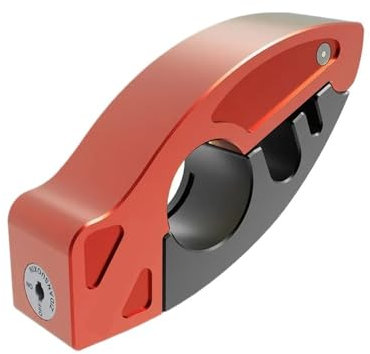 Alarma 130db candado de Seguridad de Advertencia Motocicleta Scooter Moto Freno Seguridad Manillar Bloqueo de Disco antirrobo Impermeable(UM-A2 Red)