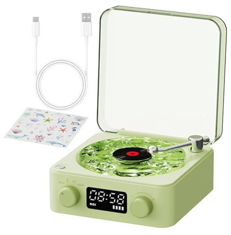 Tourne-disques - Tourne-Disque - Les Platines Vinyles Intelligentes Waves | Tables Tournantes Élégantes Disques, Tourne-Disque Vintage, Tourne-Disque Portable pour La Maison