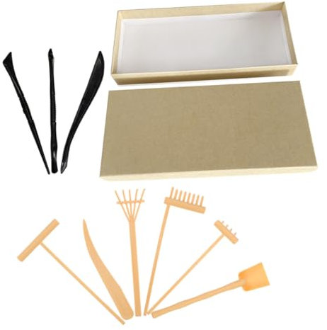 HEMOTON Elegant Zen Garden Tool Mini Rake for Diy Zen Garden Japanese Style Home Office Decor