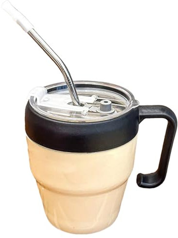 Générique Glass Cups, Letter Printing Coffee Mug, Multi-Purpose Straw Cup