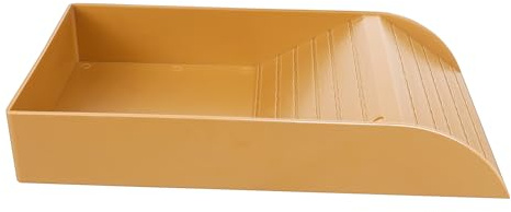 UKCOCO Tortue Plat d'eau de Tortue Bassin de baignade des s Bol à Eau de Plat de Nourriture et d' pour Accessoires d'habitat de gêne Plastique Brun