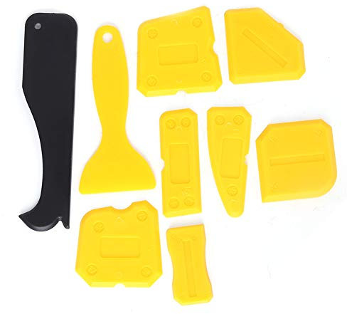 Fafeicy Kit de Raspador de Removedor de Sellador de Vidrio de Silicona: Material Flexible para un Fácil Llenado y Eliminación de Rellenos Excesivos - Herramienta Manual para Pegamento de Vidrio