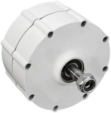 QZCX Aerogenerador Eolico, nerador eléctrico pequeño for el hogar, nerador de imán Permanente sin Engranajes, Dinamo, turbina eólica y Agua de 5000W, 5KW, 12V, 24V y 48V(No Base,Double Shaft_12V_5KW)