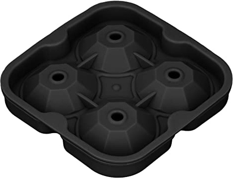 EIMSOAH Molde para Cubitos de Hielo de Diamante de Silicona Suave, 4 Moldes para Cubitos de Hielo, Bandejas Reutilizables para de para Cócteles de Whisky, para a Temperatura Segura para Reuniones