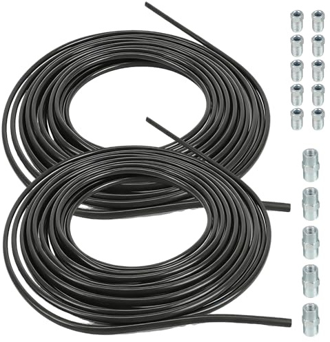 10m Bremsleitung Ø 4,75mm Stahl im Set + 10 Verschraubungen + 5 Verbinder M10 x 1 DIN 74 234 konform verkupfertes Stahl-Bremsrohr im Sortiment für Bördel F fuer Auto PKW Motorrad