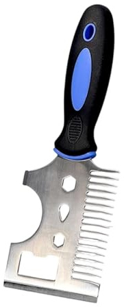 Roller Cleaner Brush -Purdy Brush, 8.66 Inches Stainless Steel and Rubber Material |Paint Brushs Comb, Anti-Slip Scraper - Ergonomic Feature Plus Home Repair, Construction, Engineering DIY Use