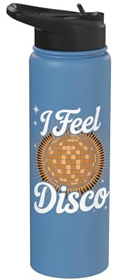 Disco Ball Vintage Retro i Feel discoball Cool Party Stainless Steel Insulated Water Bottle