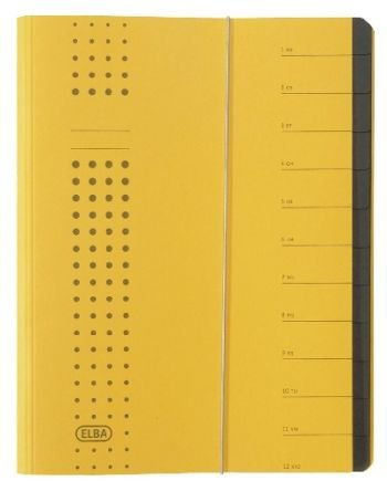 ELBA Ordnungsmappe chic 42496GB gelb 12teilig für A4