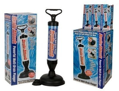 DRAIN BUSTER POWERFUL PLUNGER TOILET SINK CLOG SUCKER REMOVER BATH TUBS SHOWERS