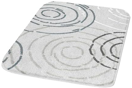 Kleine Wolke 5518913556 Splash Badteppich Polyacryl grau/weiß, grau/weiß, 60 x 90 cm