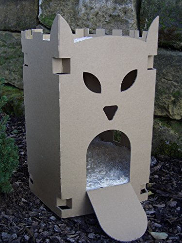arteco-4pfoten.de Katzenburg aus Wellpappe - Katzenkorb, Katzenhöhle, Katzenhaus, Katzenschloß