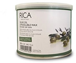 RICA | Olive Oil Liposoluble Wax 400 ml per Pelli Molto Secche e Sensibili | Cera Depilatoria Professionale con Olio d’Oliva | Epilazione Corpo e Zone Delicate | Senza Colofonia | Made in Italy