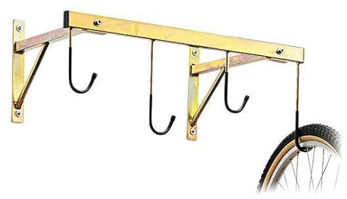Support velo mural 4 velos fixation roue 76x45cm metal