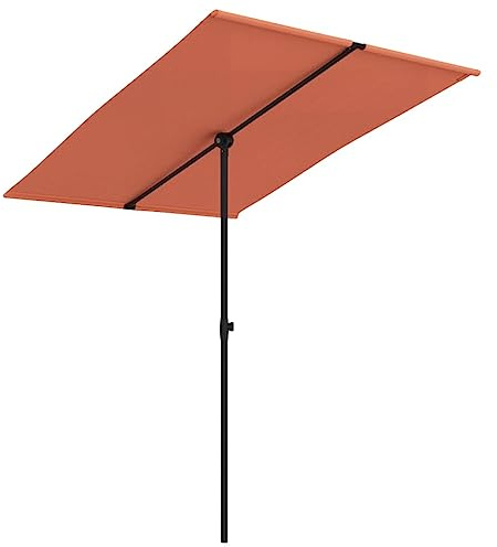 vidaXL Trädgårdsparasoll med aluminiumstång 180x110 cm terrakotta