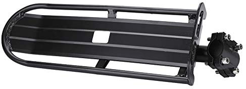 JULYKAI Fahrradgepäckträger, hochwertiges Aluminiumlegierungsmaterial Gepäckträger hinten, schwarz verstellbar zur Befestigung an der Sattelstütze des Fahrrads.