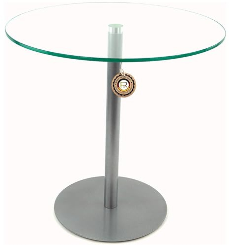 freeroom24 Beistelltisch, Tisch, rund, Couchtisch Ella in Silber Brillant, Ø50cm, Verschiedene Höhen (Ø50cm, Verschiedene Höhen, 50)