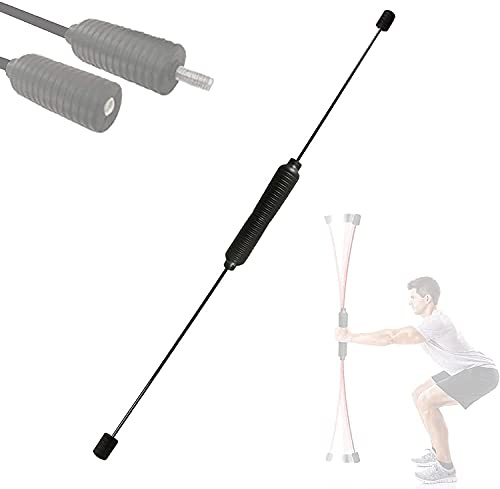 LIOYUHGTFY Barre vibrante de Fitness Bâton de balançoire Amovible, Barre de tremblement de Fitness, Tige élastique d'aérobic d'entraînement en Force 825(Color:Black)