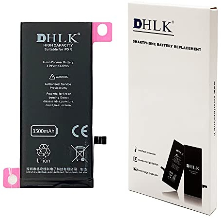 DHLK® TI Line Batterie Haute capacité Compatible avec iPhone XR (A1984, A2105, A2106) - Capacité 3500 mAh