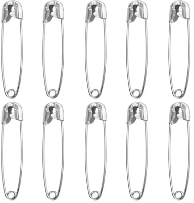 10 Stück Sicherheitsnadeln, 38MM Sicherheit Pin, Safety Pins für Kunsthandwerk Nähen Schmuckherstellung Heimarbeitsplatz